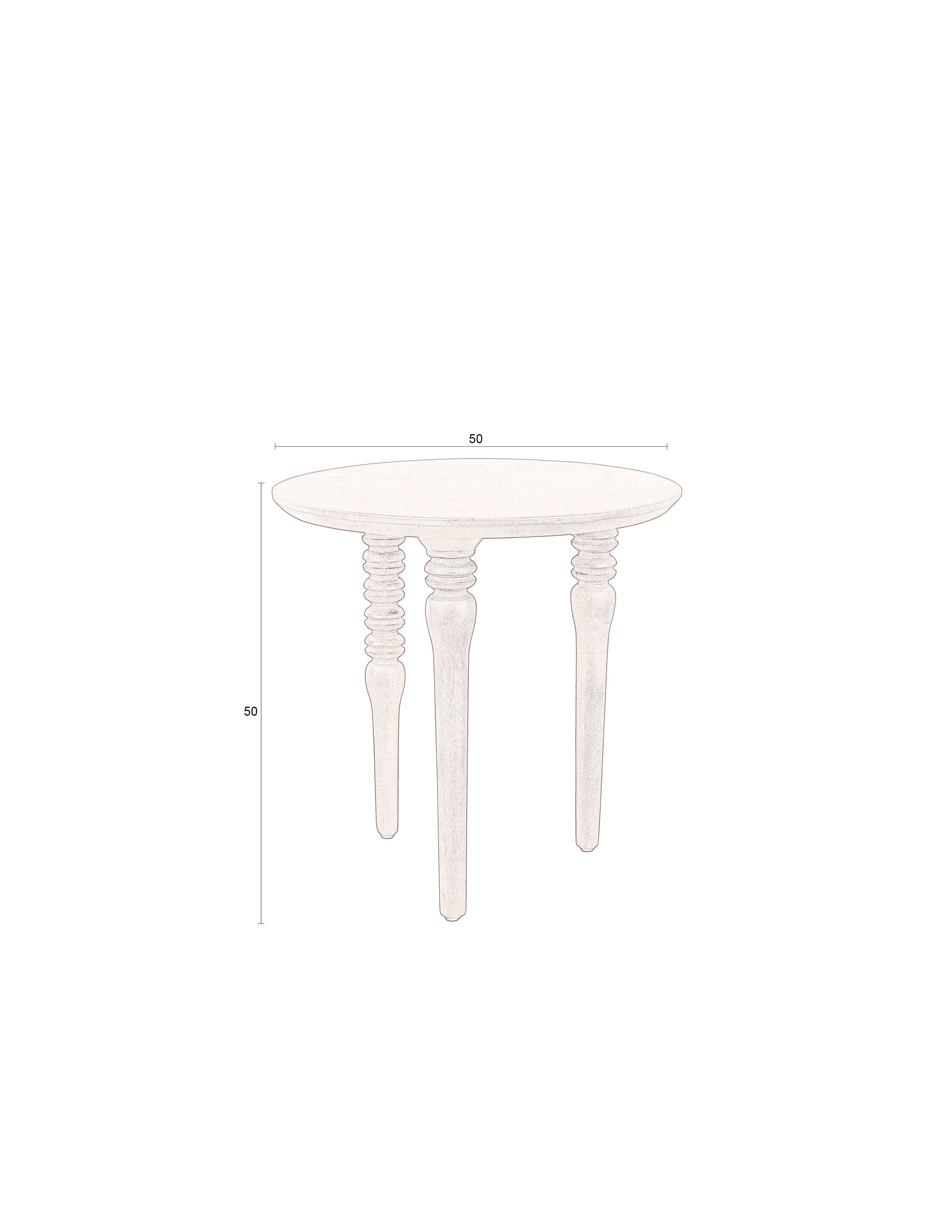 Dutchbone Cove Walnut Brown Mango Wood Side Table